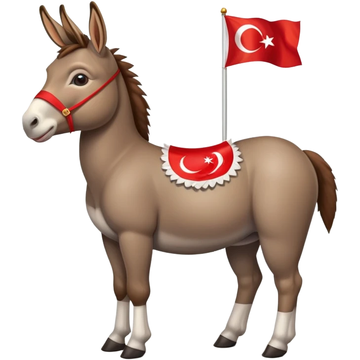 a sexy donkey with turkey flag and show her hips emoji