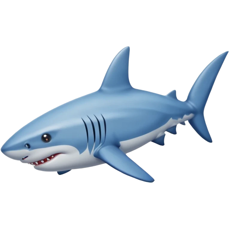 A shark with blue shoes on land near water not in it emoji