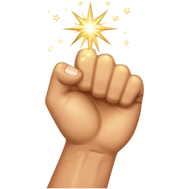 Fist emoji with sparkles emoji