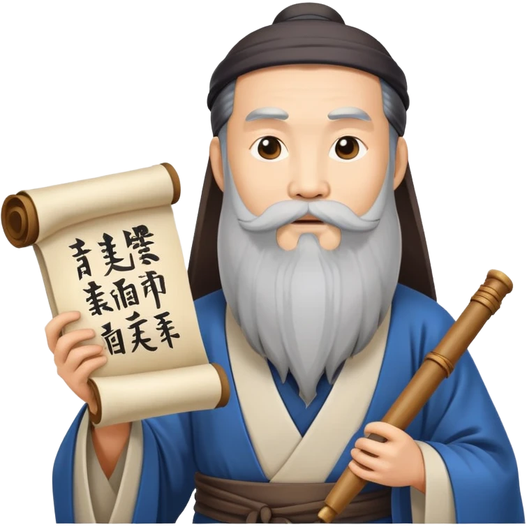 Ancient Taoist philosopher with a scroll emoji