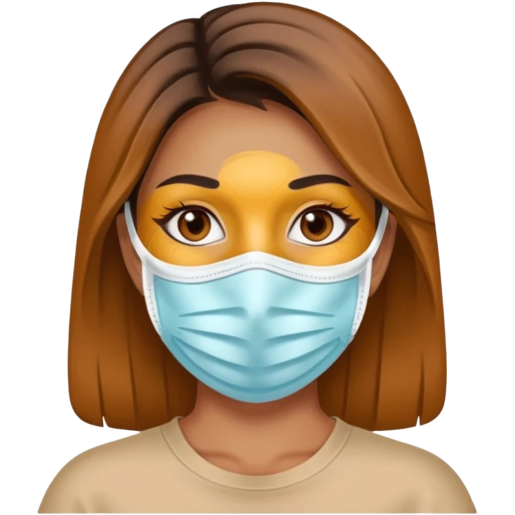 A beautiful woman with a face mask on emoji