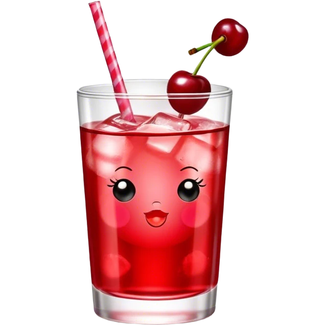 Shirley temple soda with cherry emoji
