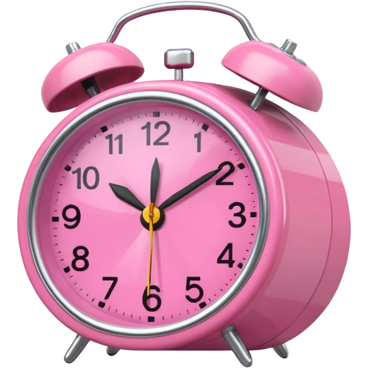 alarm oclock aesthetic and ios.18.1 and to show six in the morning color pink no hands clock alarm oclock emoji