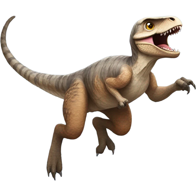 Raptor jumping emoji