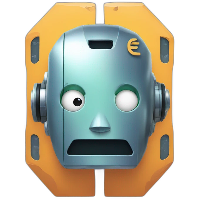 robot face with gemini crypto exchange logo emoji