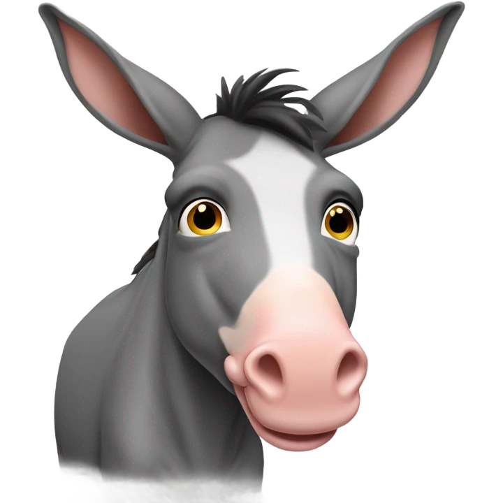 Donkey with a pig nose emoji
