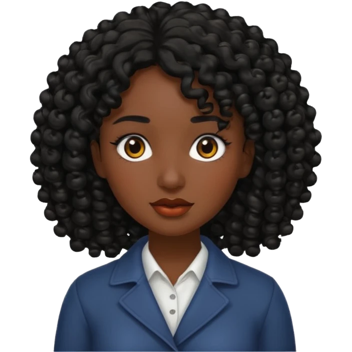 zumbi de cabelo cacheado feminina emoji
