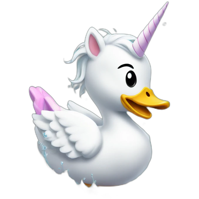 unicorn duck water splash emoji