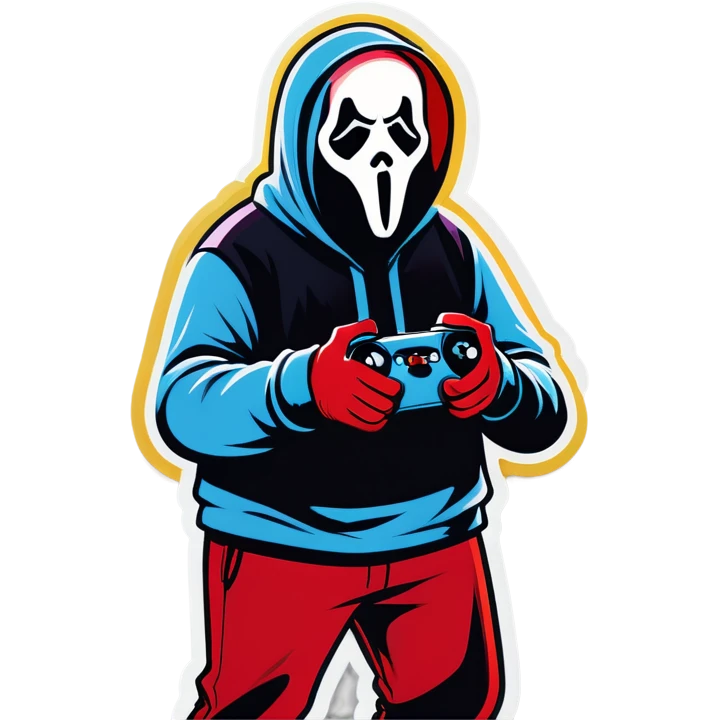 Ghostface playing video games  emoji