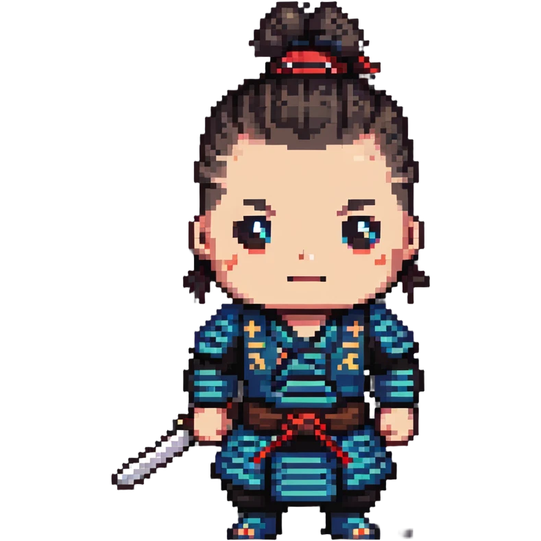 Samurai with topknot emoji