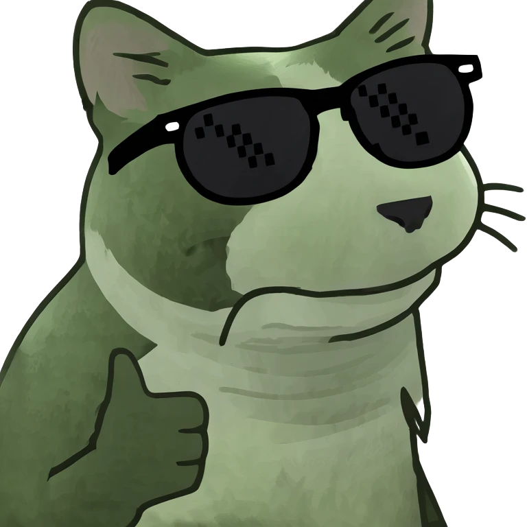 Cat with sunglasses emoji