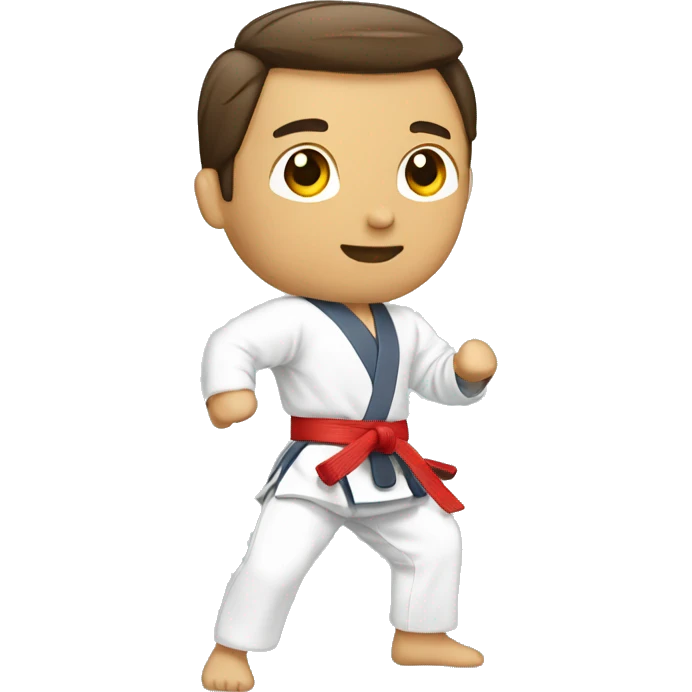 Hombre haciendo taekwondo emoji