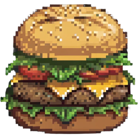 cheeseburger with lettuce and tomato emoji