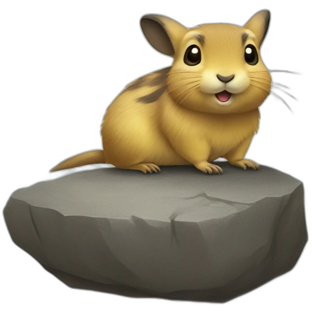 pika-animal-sitting-on-a-rock emoji