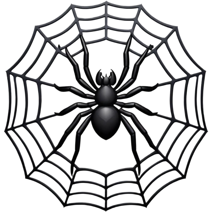 goth black spiderweb emoji
