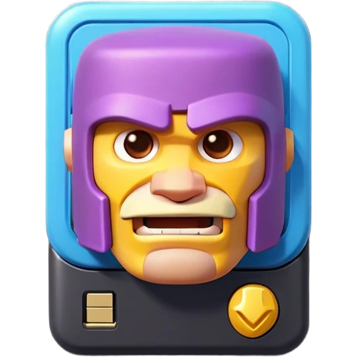 Clash of Clans aesthetic: Cinematic Playful PlayStation Memory Card Portrait Emoji, rendered in a 3D vector-style similar to standard emojis with minimal shading and bold, simplified shapes. A compact, distinct form with signature details, softly glowing with a cutting-edge console technology charm. Simplified yet unmistakably iconic, highly detailed and consistent, glowing with a soft radiance and high shine. Stylized with a touch of technological advancement and a soft glowing outline, capturing the essence of a beloved gaming relic with a friendly, playful manner! emoji
