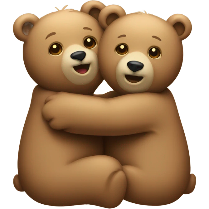 Two bears hugging each other emoji emoji