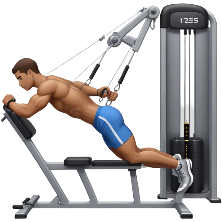 side-view man cable-machine tricep-pushdown emoji