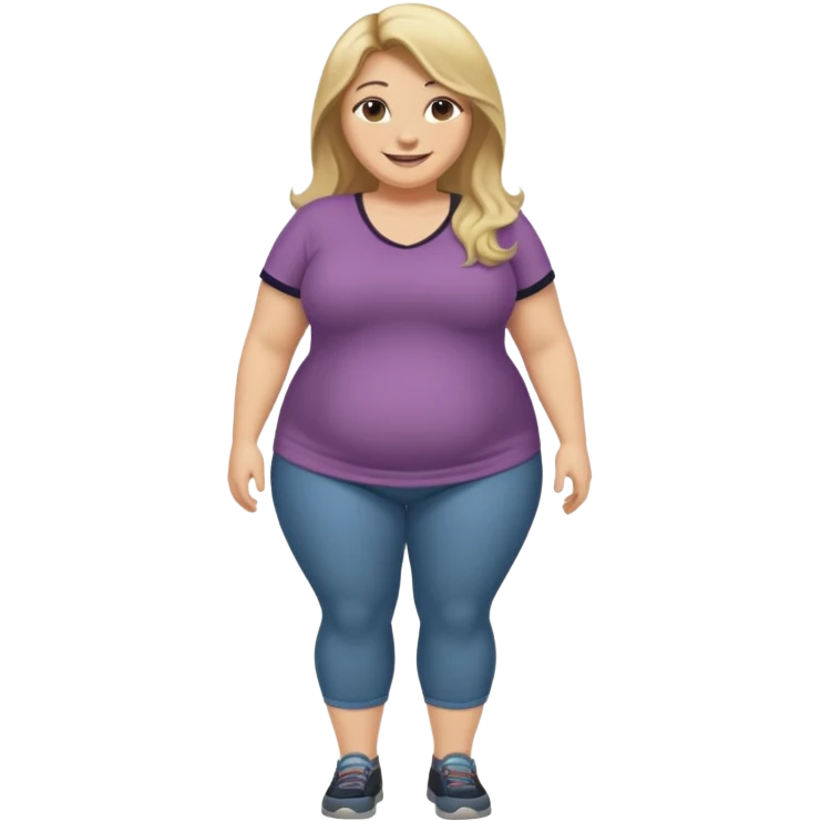 Full body, 38year old bbw mom, long dirty blonde hair emoji
