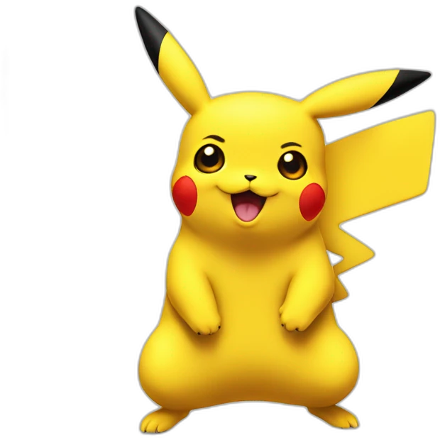 Pikachu avec un zizi emoji