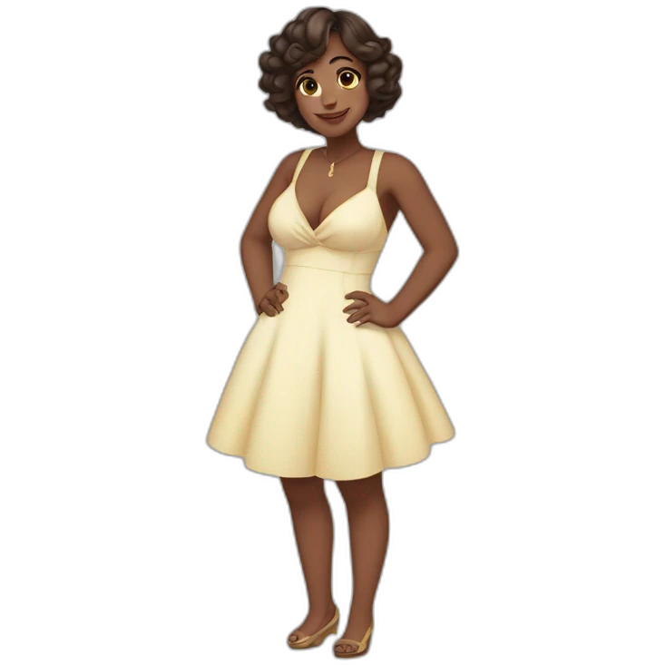 fullbody dress cleavage cute adorable nice emote emoji