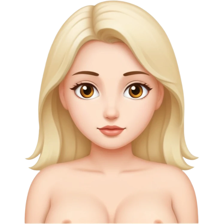 Naked sexy girl with large breasts emoji