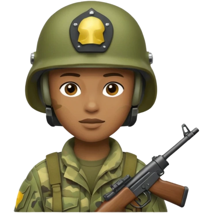 военный с автоматом emoji