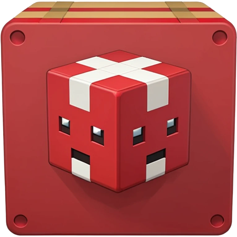 generate minecraft box in red emoji