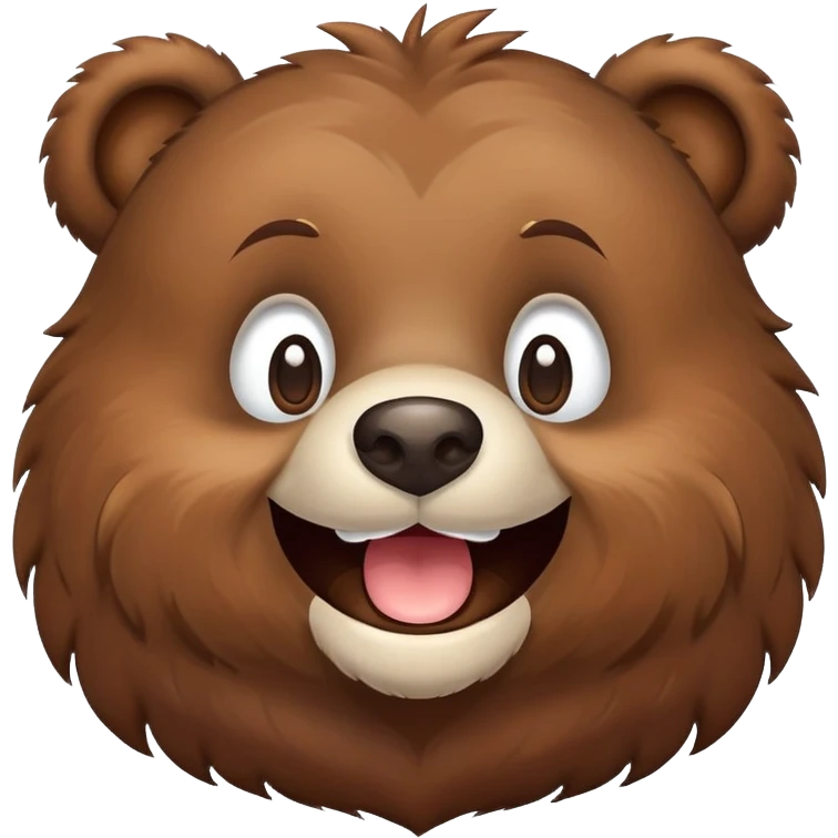 Happy bear with a big smile emoji