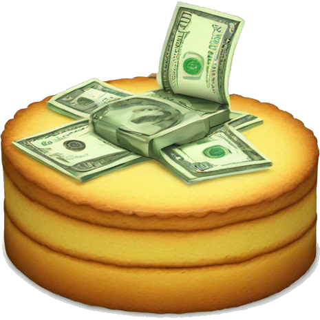 Money cake emoji