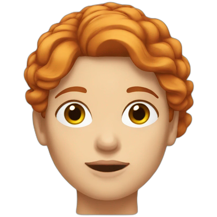 femme rousse qui crie emoji