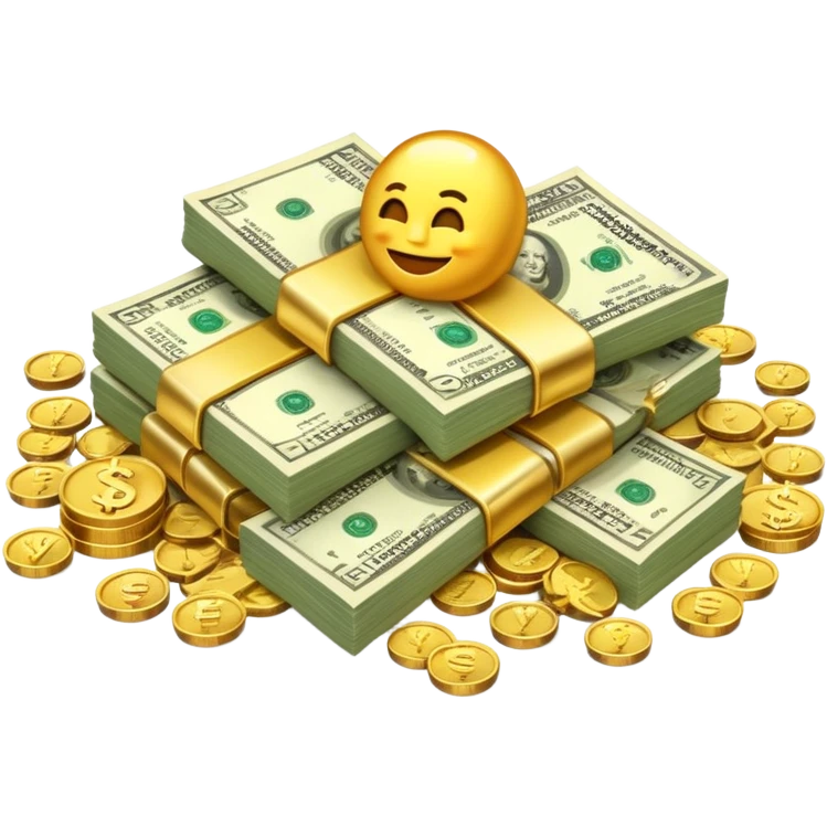 cool emoji with pile of money  emoji