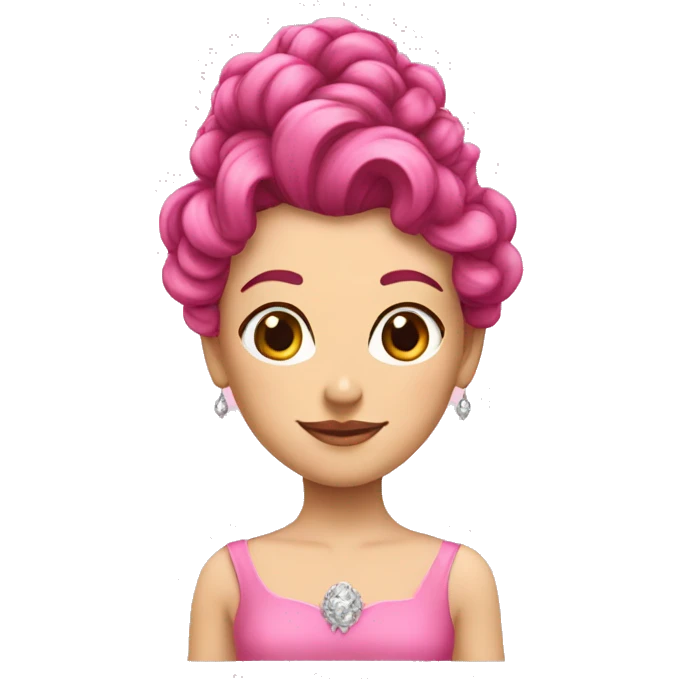 Une princesse au cheveux rose emoji