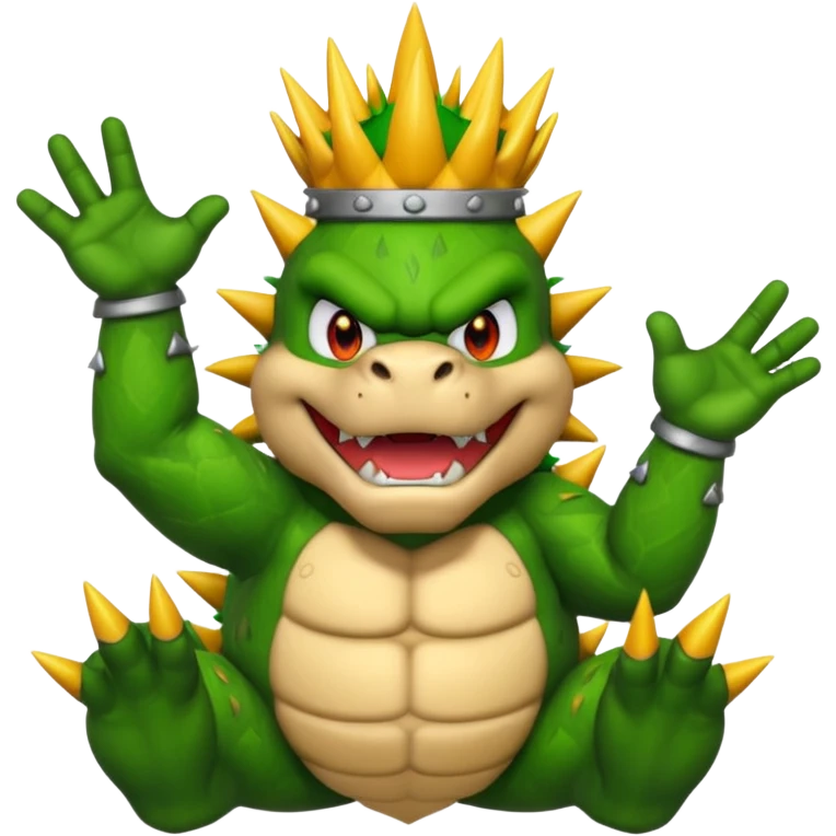 Bowser raising his hands emoji