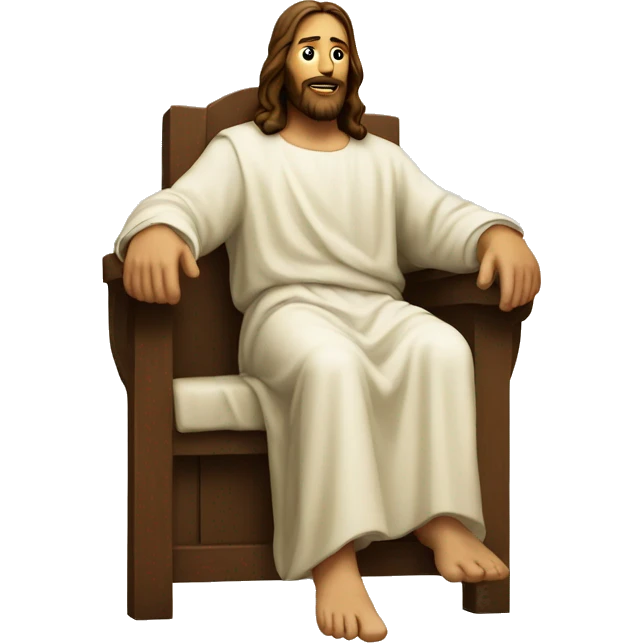 jesus on a chair emoji