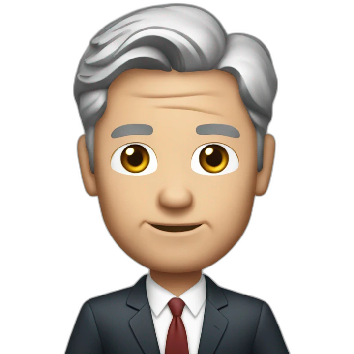 Jerome powell holding his palm up emoji