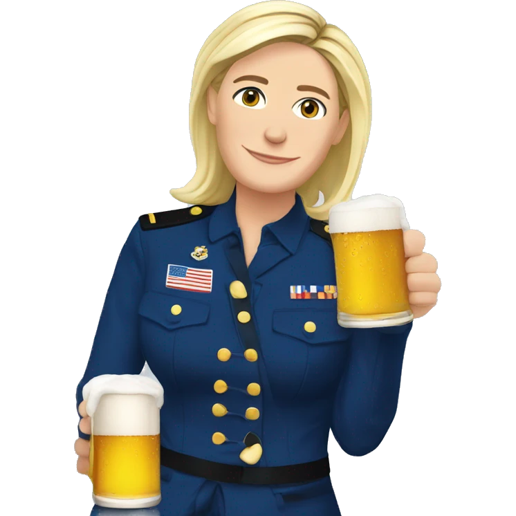 Marine le pen who drink beer emoji