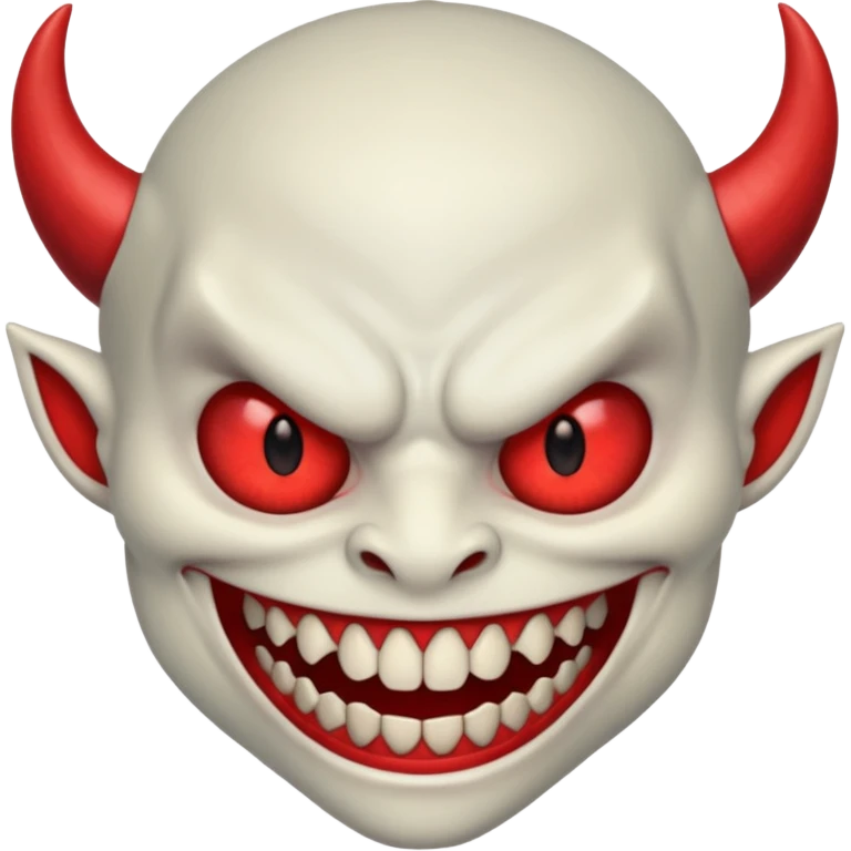 Big teeth smiling demon emoji