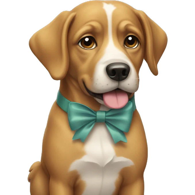 dog with bow emoji