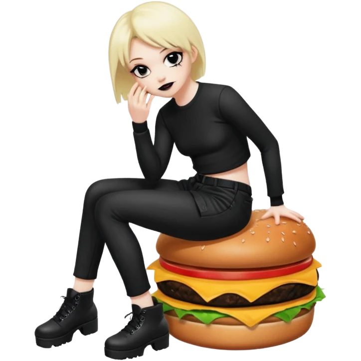 emo twerking on a burger cuh emoji