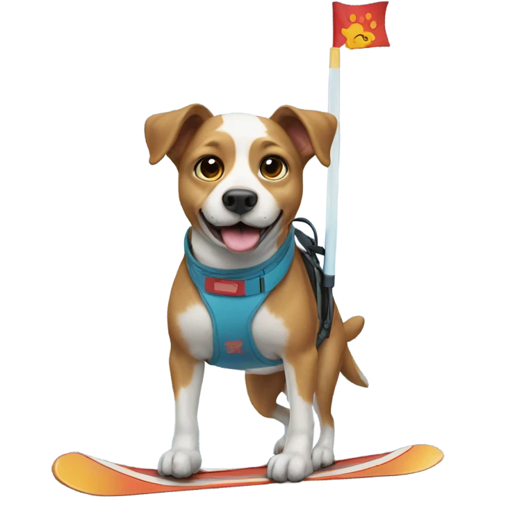 Dog on skis emoji