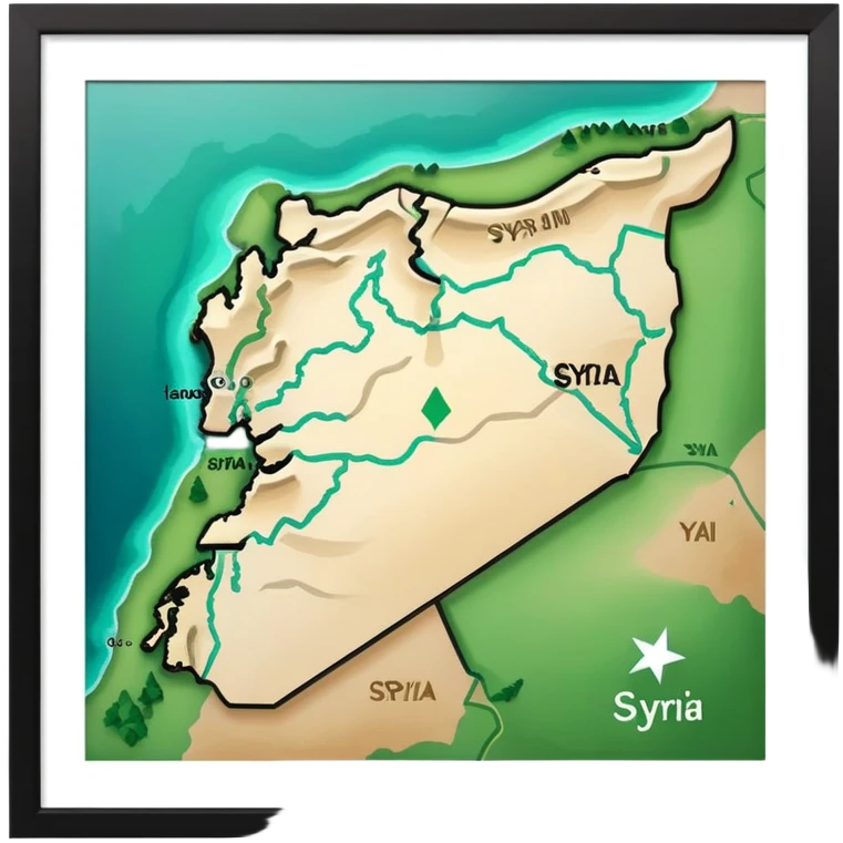 Syria in green emoji