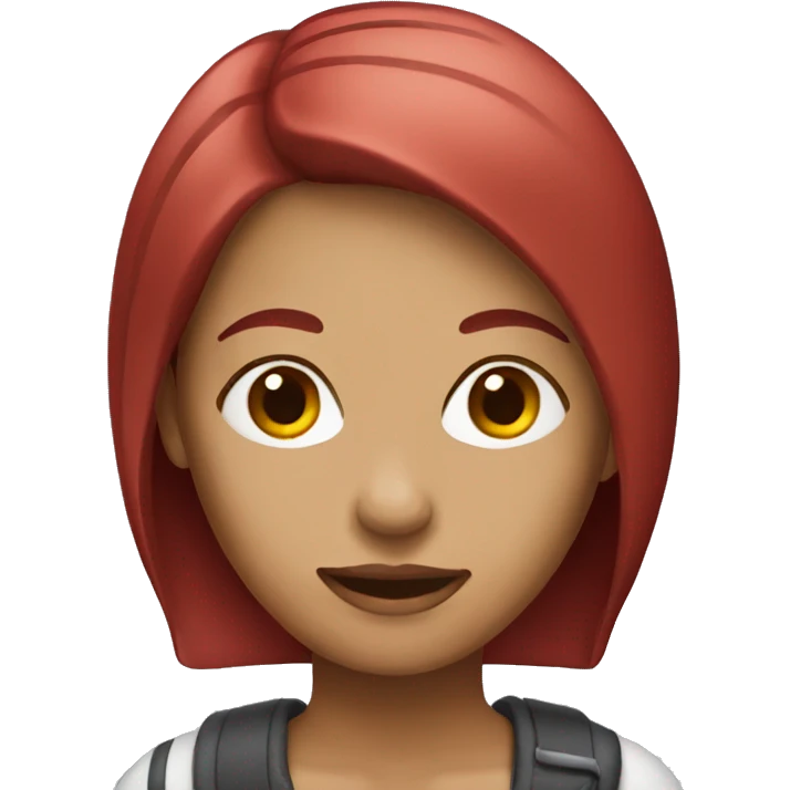 Woman with crimson red straight hair emoji