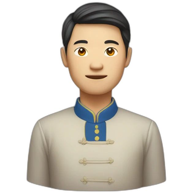 Un homme chinois de couleur de peau emoji