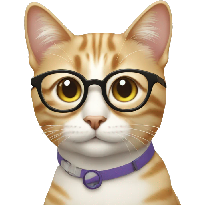 Cat wearing glasses emoji