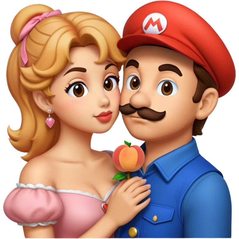 Mario küsst peach  emoji