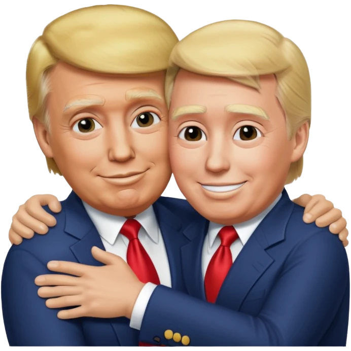 Donald Trump naked, hugging P Diddy emoji