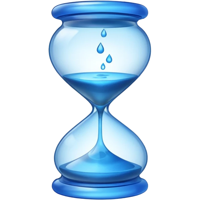 blue sandclocks emoji