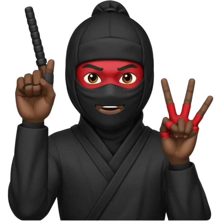 Ç🖕🏻🥷🏽 emoji