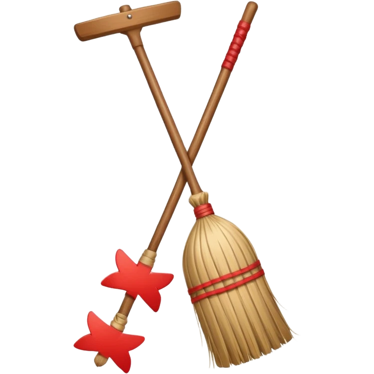 метла перечеркнутая красным крестом emoji